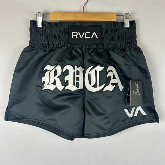 RVCA Muy Thai Mod Short 15" Outseam Boxing MMA Black Men's Size M - Picture 1 of 11
